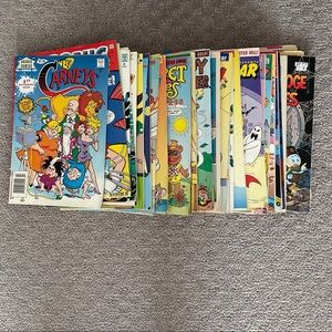55 lot Vintage comics early 90s Disney Harvey Looney Tunes Simpsons